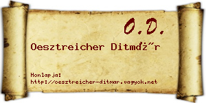 Oesztreicher Ditmár névjegykártya